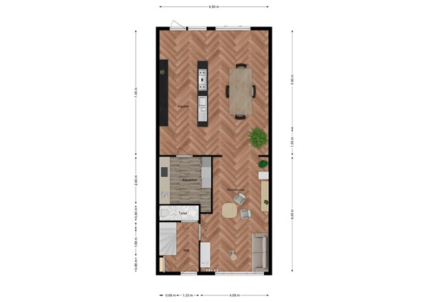 Floorplan - Dorpsstraat 83, 4511 ED Breskens